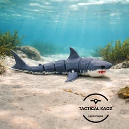 Articulated Great White Shark | Pre-Painted + Optional 6mm Glass Eye Version 3d model