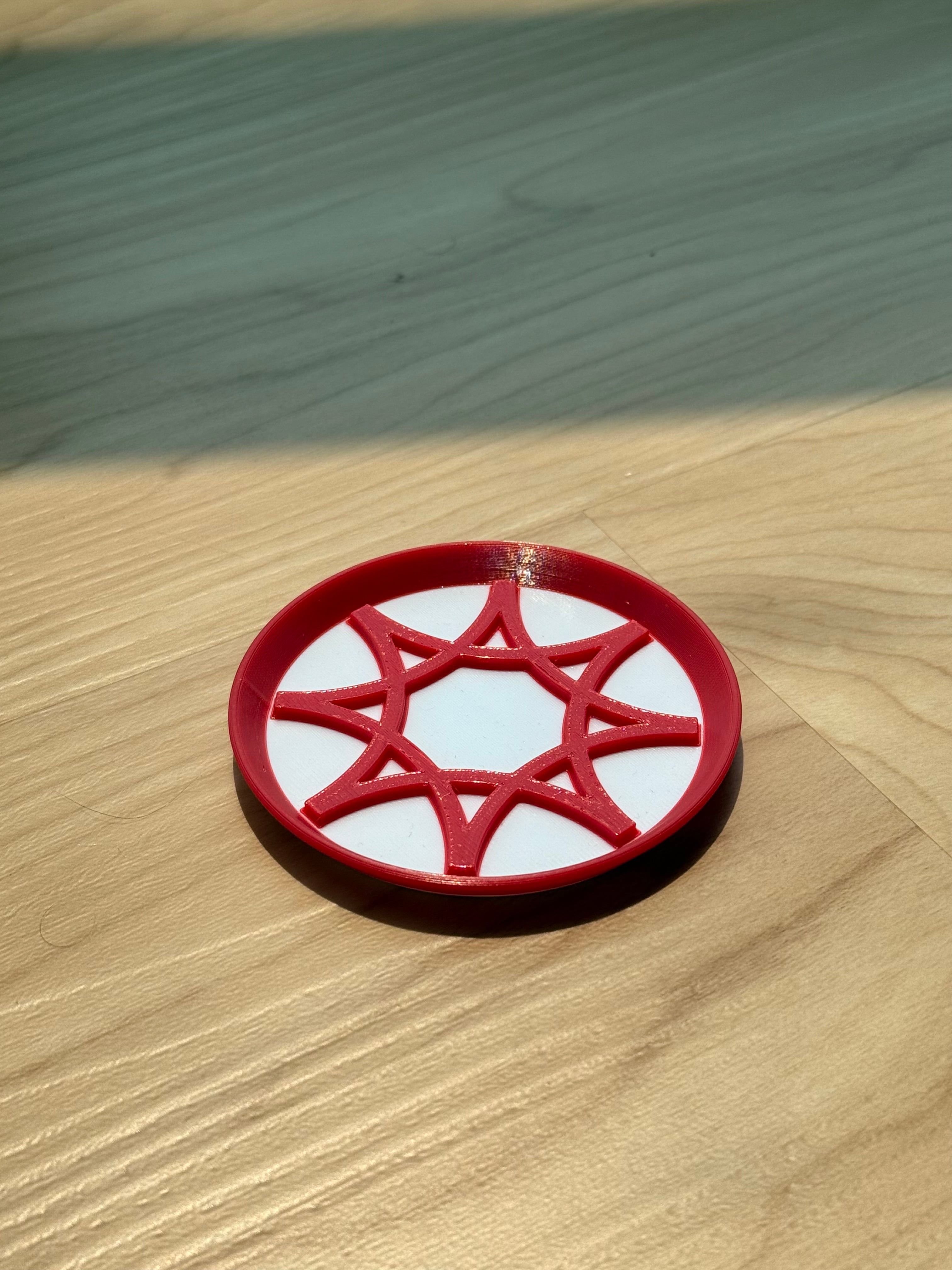 Celestial Bloom Coaster – Eightfold Sacred Geometry 3d model