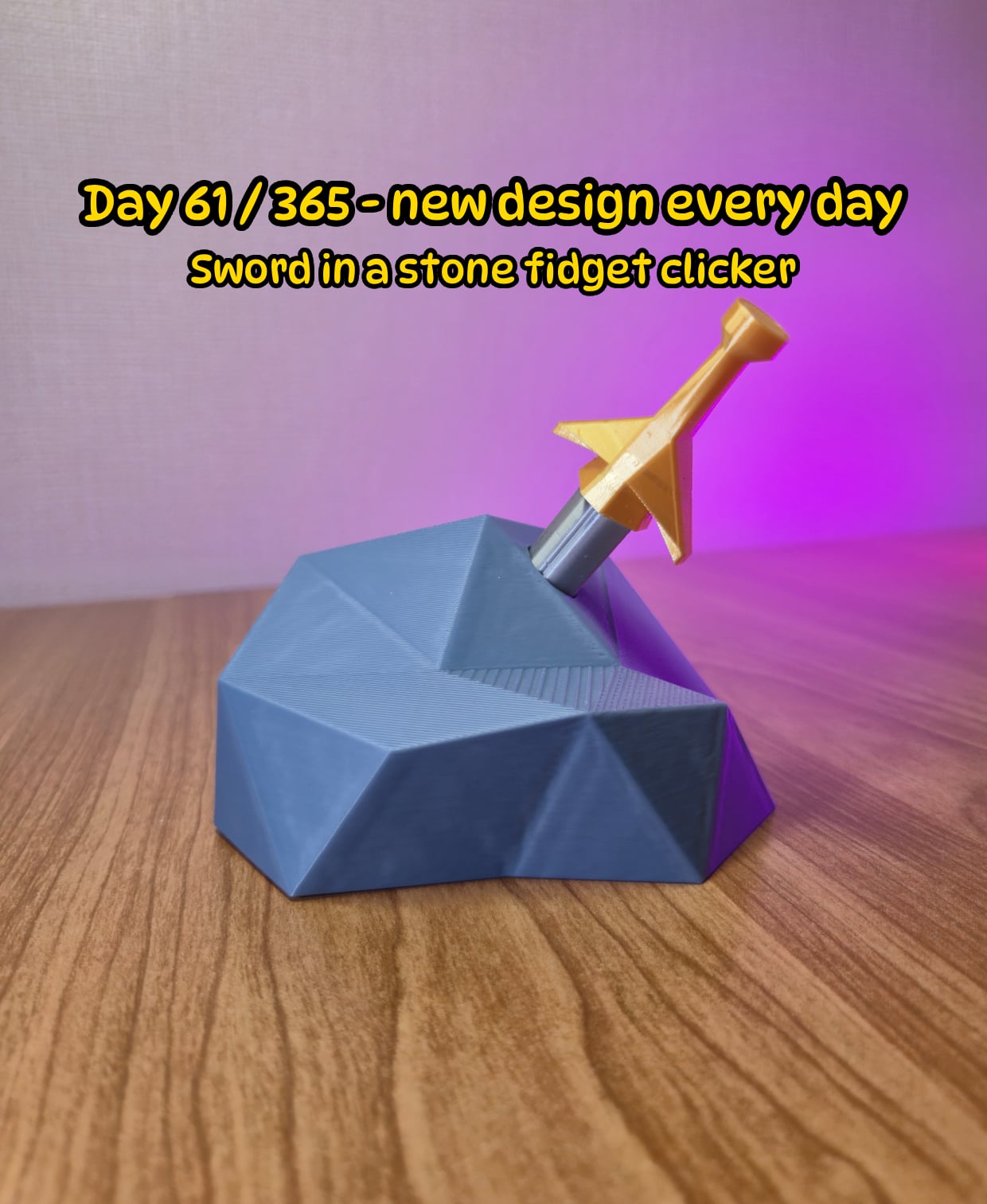 Sword in the Rock Fidget Button 3d model