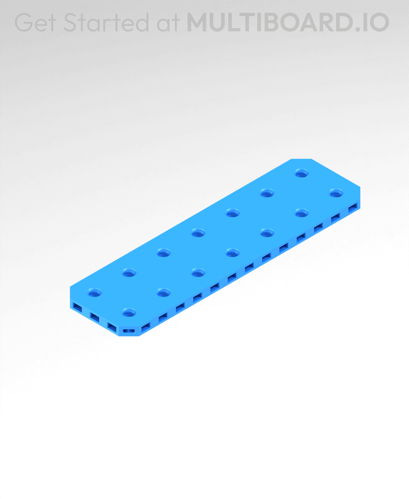 7x2 MU - Small Thread Offset MU - MultiBoard Plate 3d model