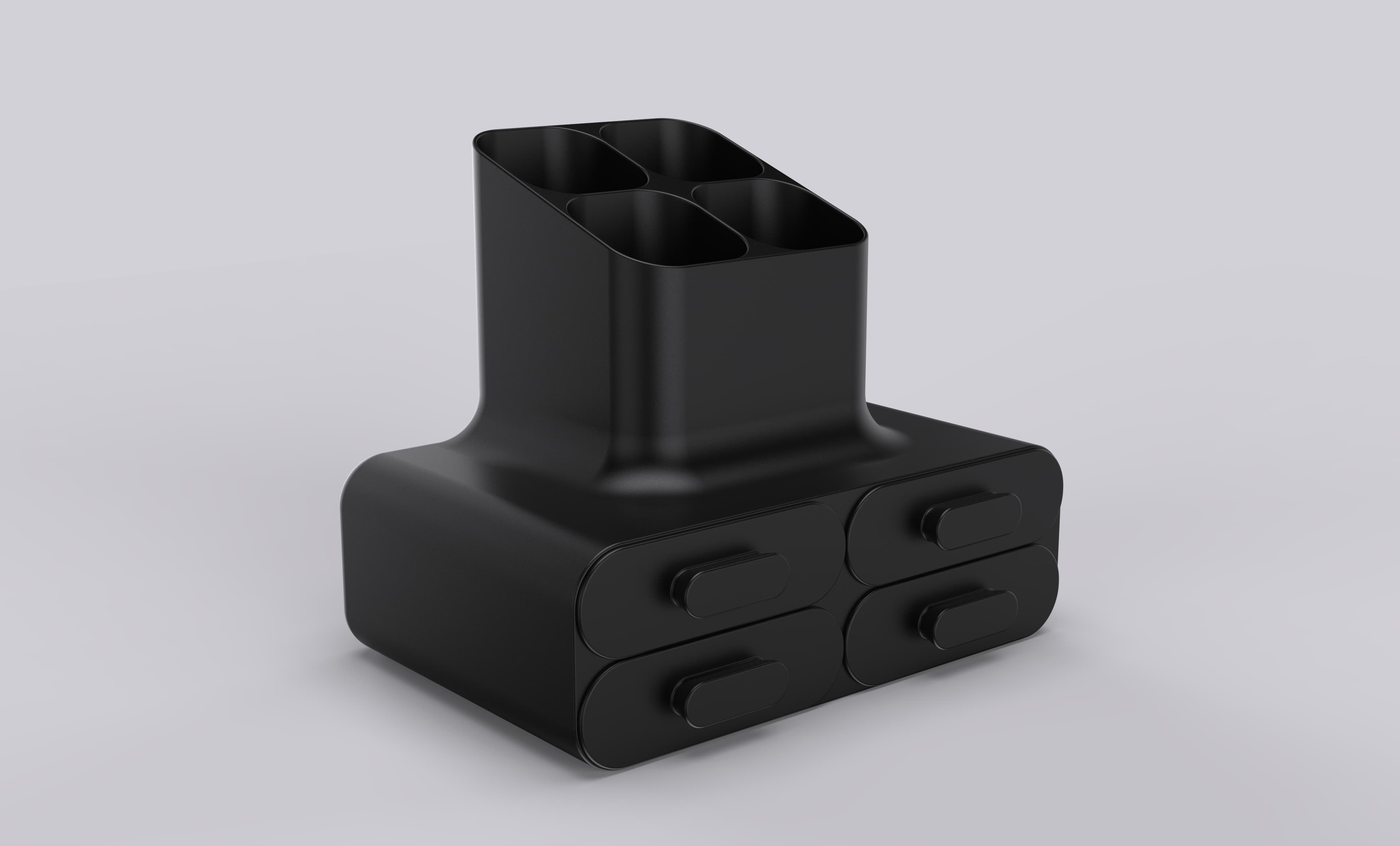 Mini table drawer and pen holder 3d model