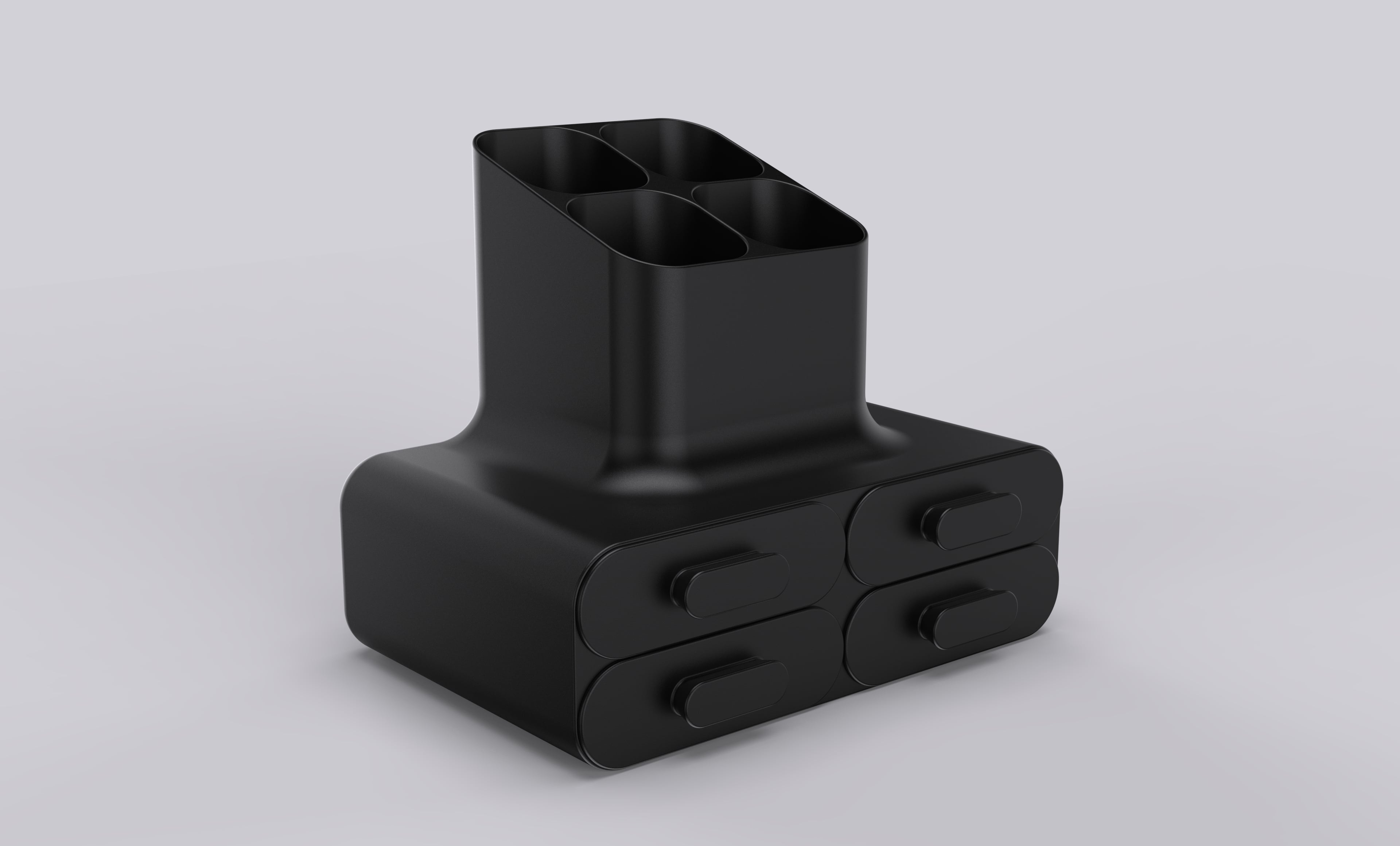 Mini table drawer and pen holder 3d model