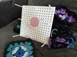 Crochet Granny Square Blocker - Bambu Face down print 3d model