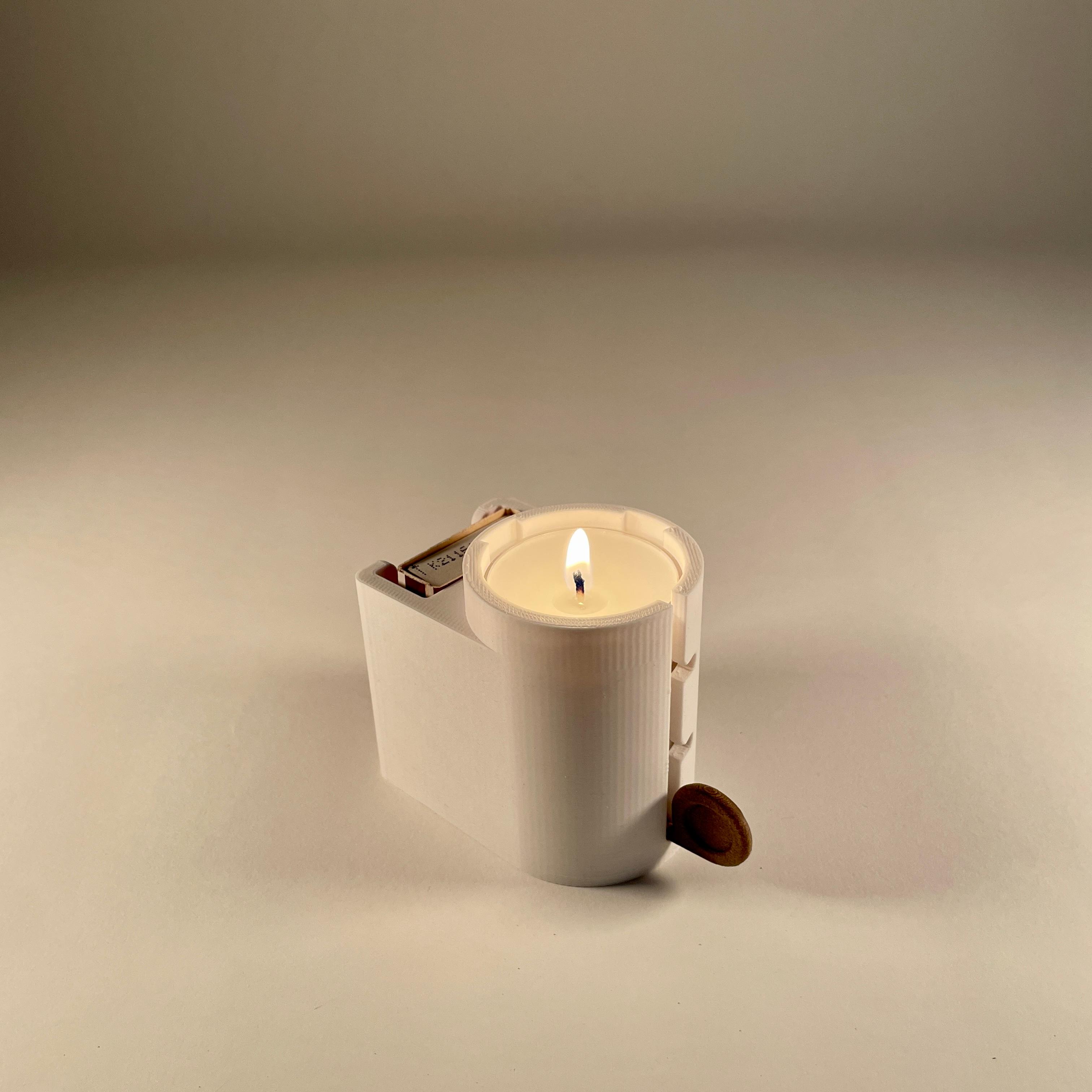 Modern Candle Holder with Storage 3d model