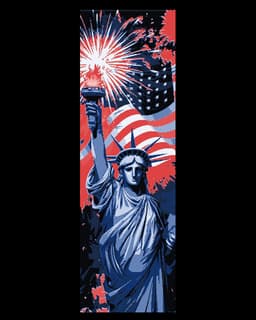 Set of 3 Bookmarks - Celebration of July 4th in the USA 3d model