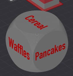 What's for Breakfast Dice! Can't decide what's for breakfast? Let's help 3d model