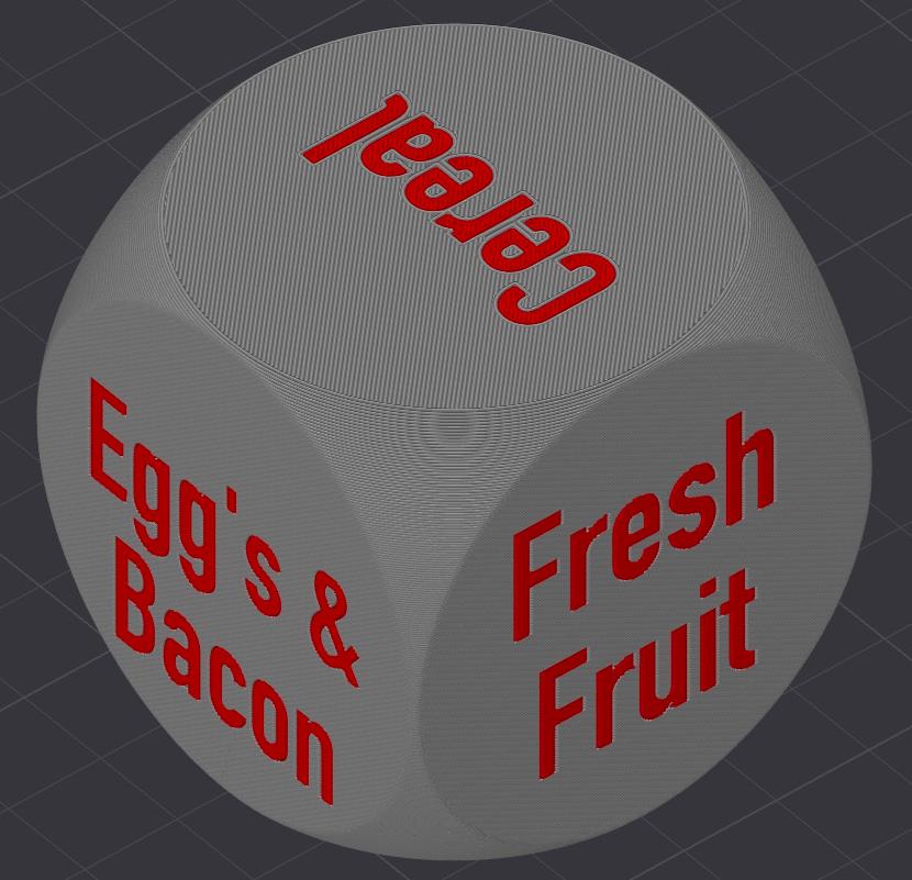 What's for Breakfast Dice! Can't decide what's for breakfast? Let's help 3d model