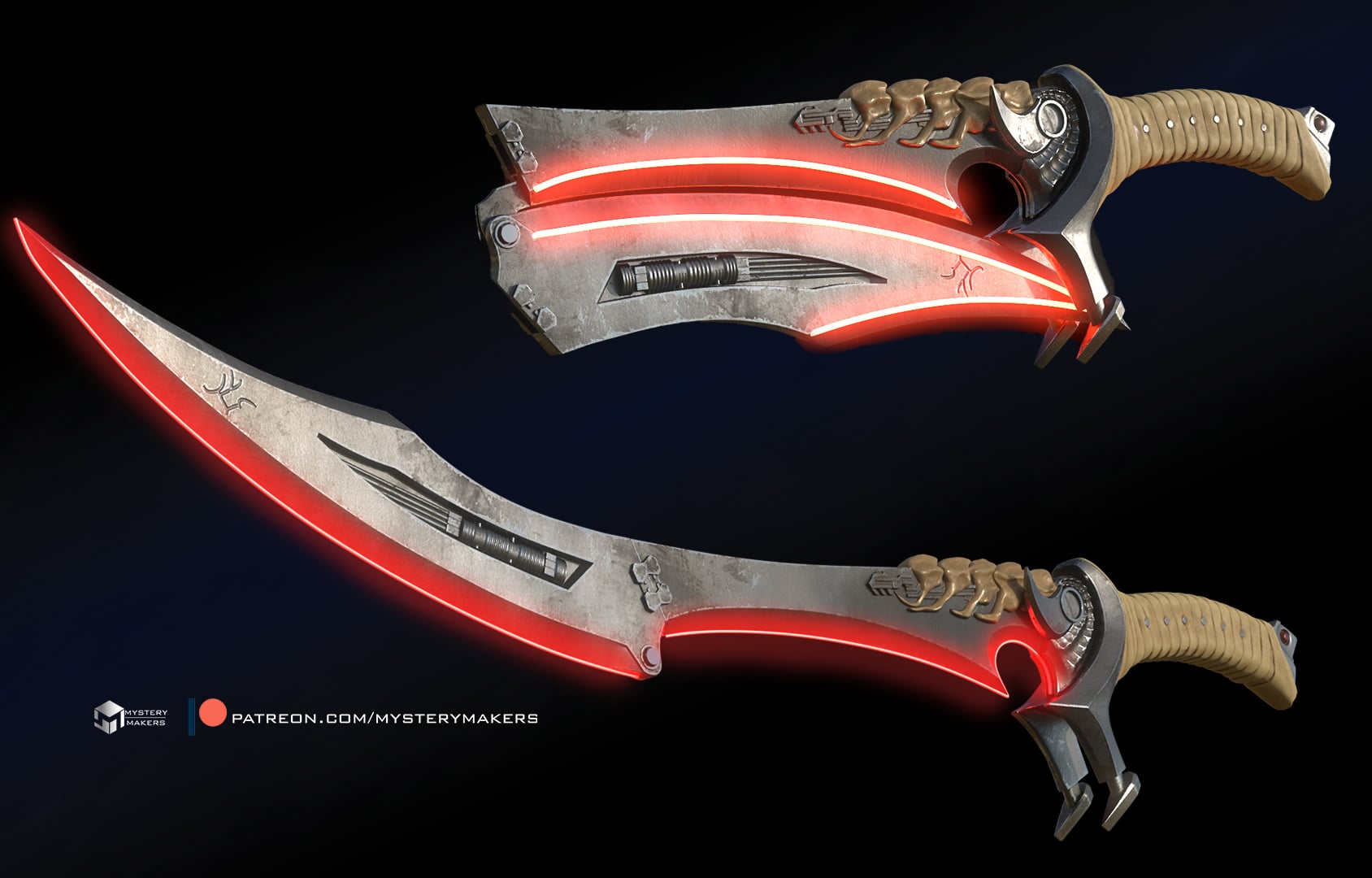 Predator Badlands sword 3d model