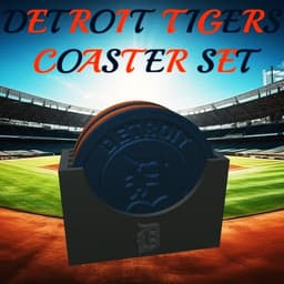 Detroit Tigers Coaster Holder Set (MLB) 3d model