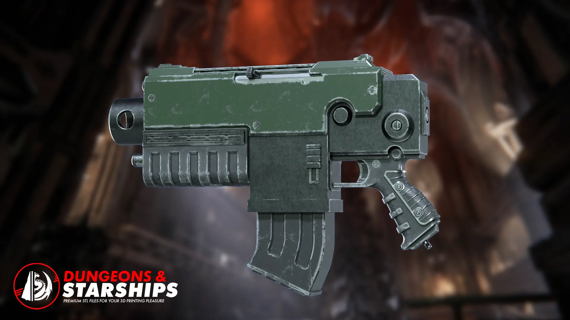 Locke Mk IIb Spearhead Boltgun - Darktide 3d model