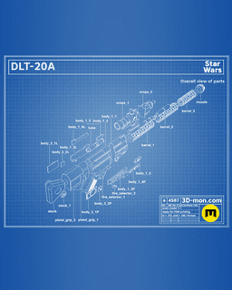 DLT-20A Blaster Rifle - Star Wars 3d model