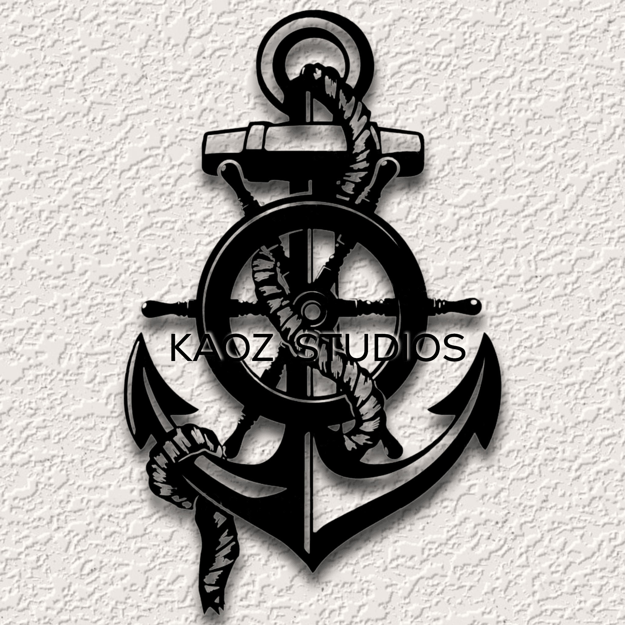 anchor wall art nautical wall decor ocean ship decoration 3d model