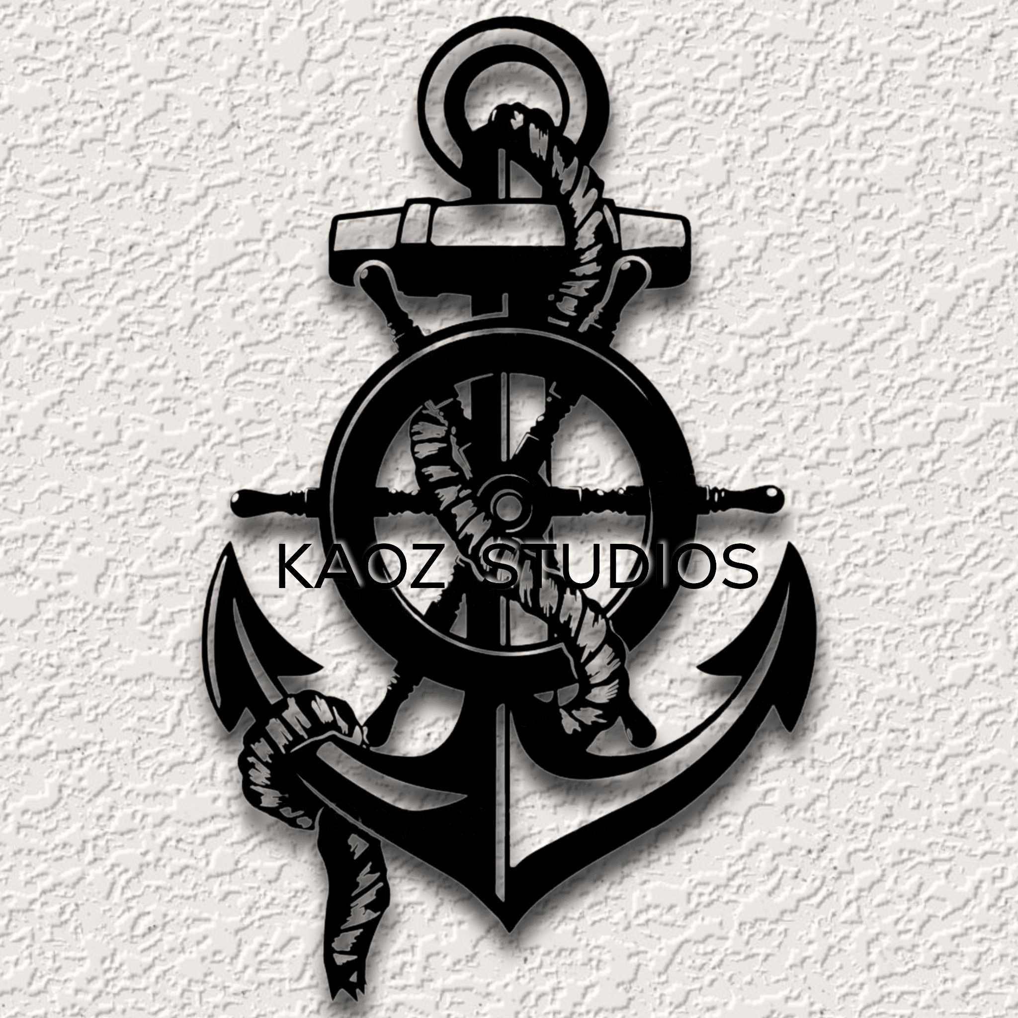 anchor wall art nautical wall decor ocean ship decoration 3d model