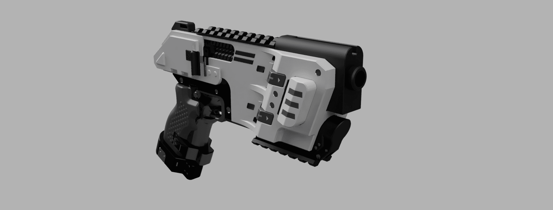 Planetside 2 NSO U-100 Lastly Static Model Prop Handgun 3d model