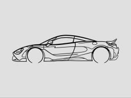 McLaren 765LT Silhouette Wall Art 3d model