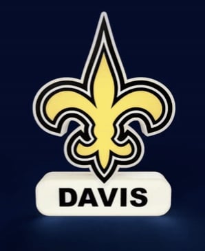 New Orleans Saints - LED strip compatible 3d model