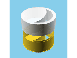 Moon (in circle) phase 3, nestable box (v1) 3d model