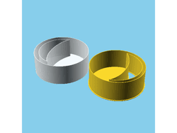 Moon (in circle) phase 3, nestable box (v1) 3d model