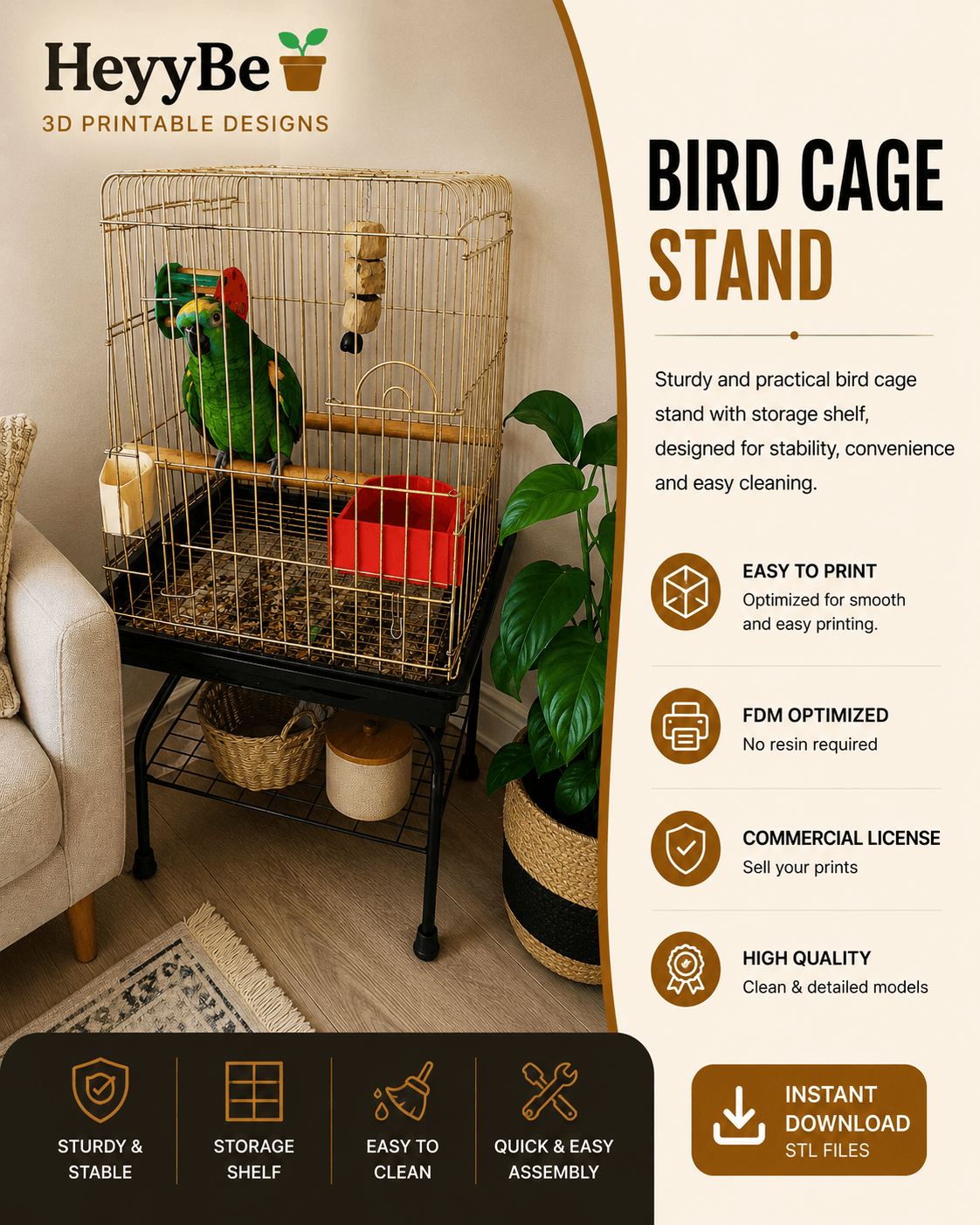 Universal Red Bird Water Feeder | Cage Water Cup for Parrots, Budgies & Pet Birds 3d model