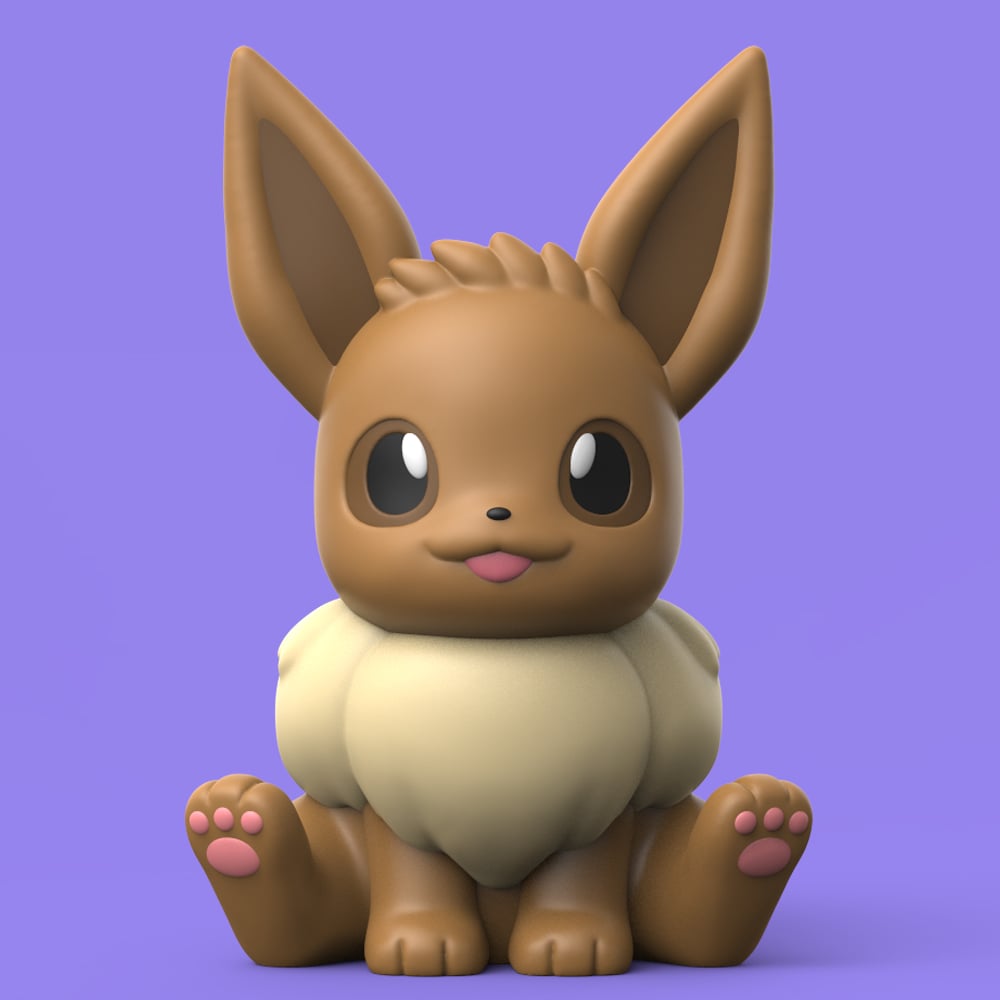 Chibi Eeveelution Set 3d model