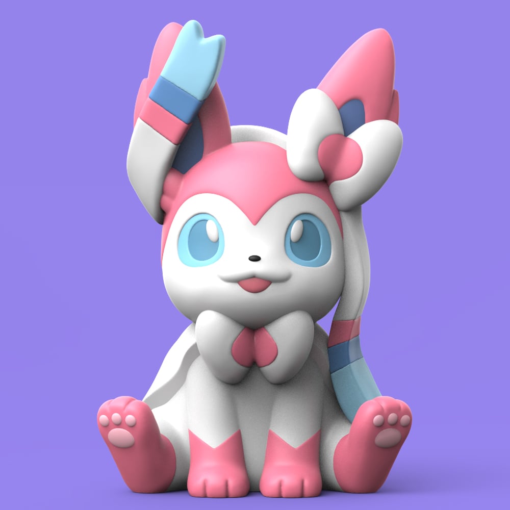 Chibi Eeveelution Set 3d model