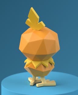 Low-poly Torchic 3d model