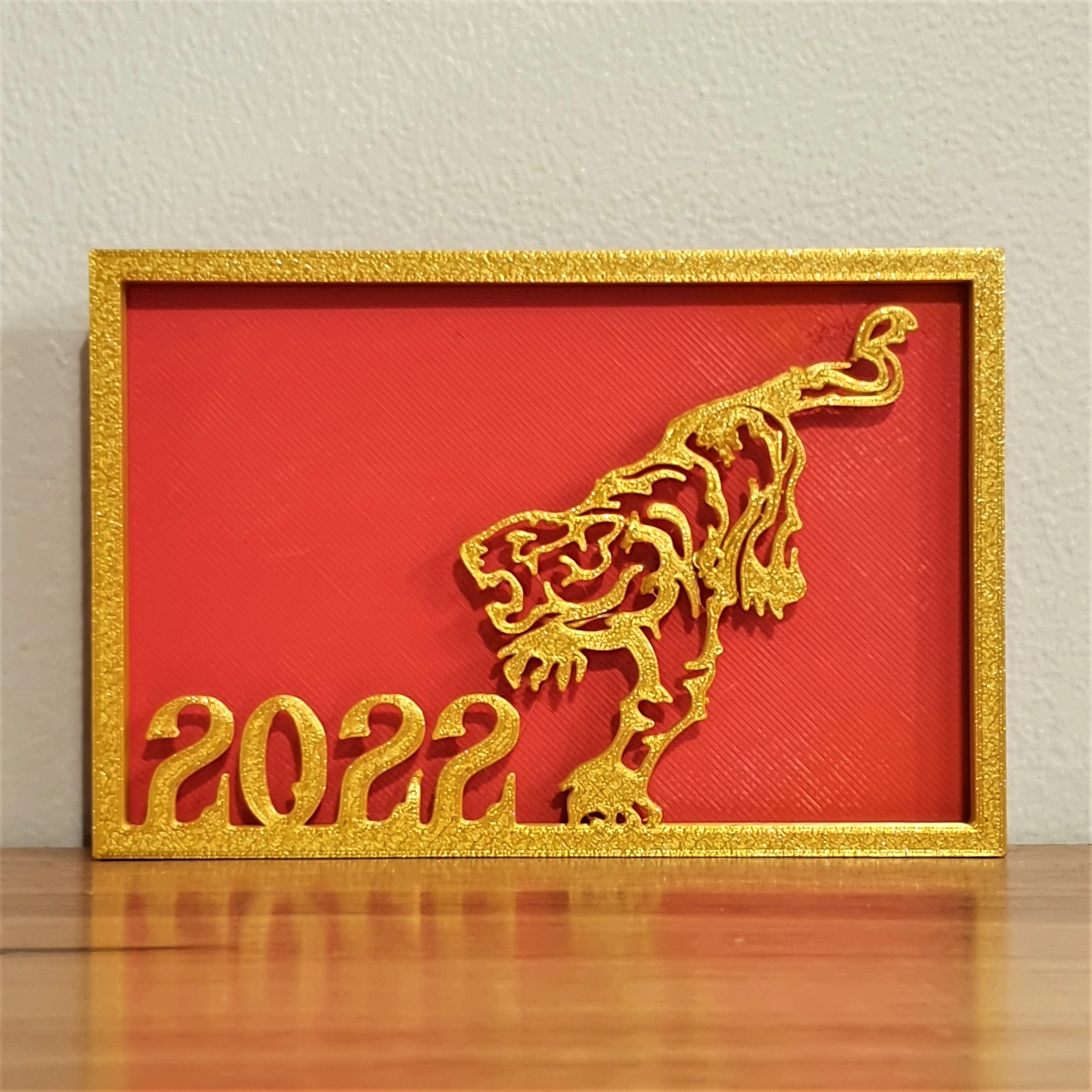New Year 2022 Silhouette 3d model