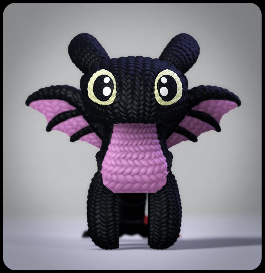 Crochet Toothless 3d model