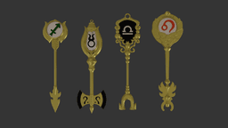 All FairyTail Celestial and Spirit Keys 3D print model 3d model