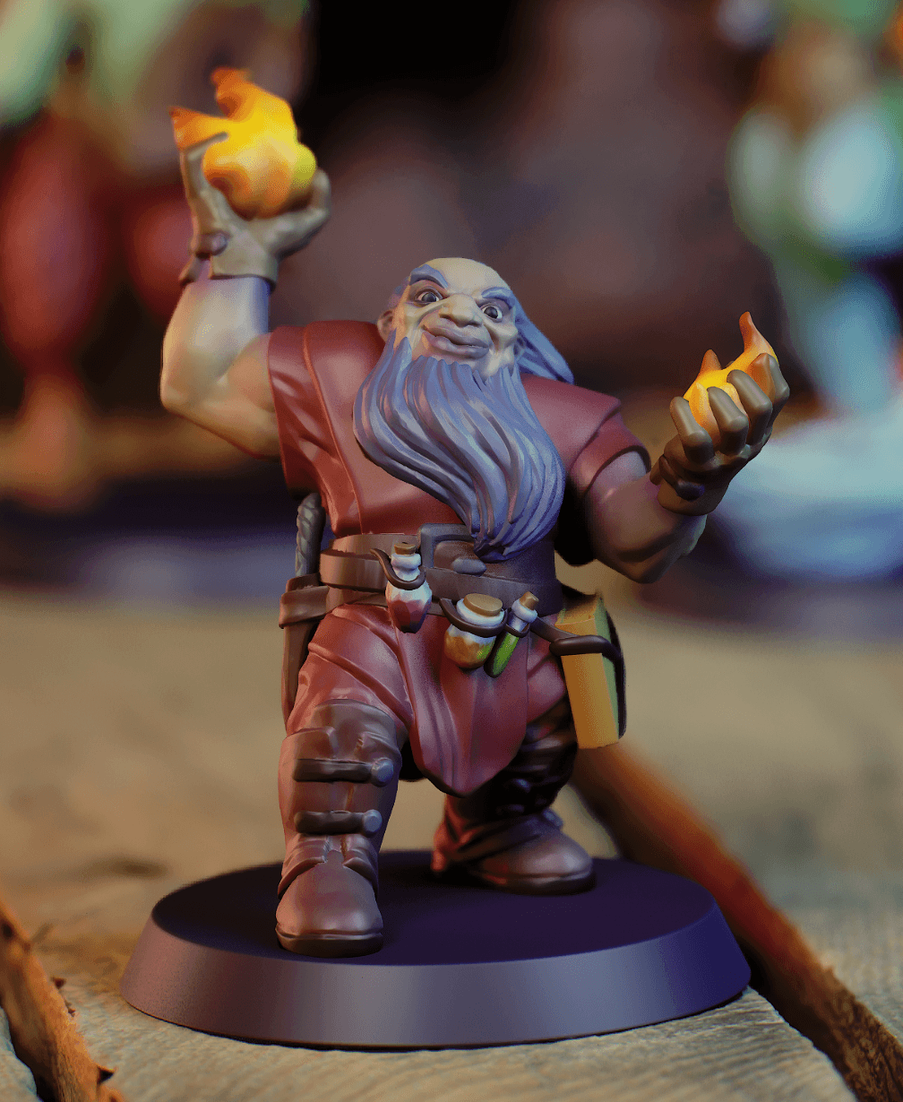 Shaxire the Wizard - D&D, Pathfinder, fantasy tabletop mini 3d model