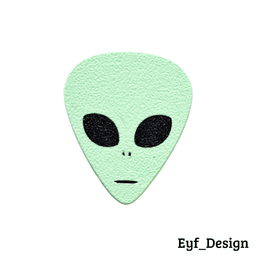 Fun Guitar Picks: Alien 3d model