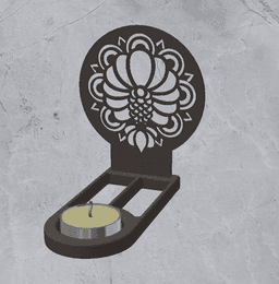 Candle Holder Decoration 3d model