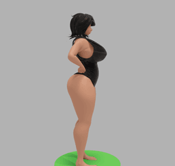 Goth Girlfriend v2 3d model