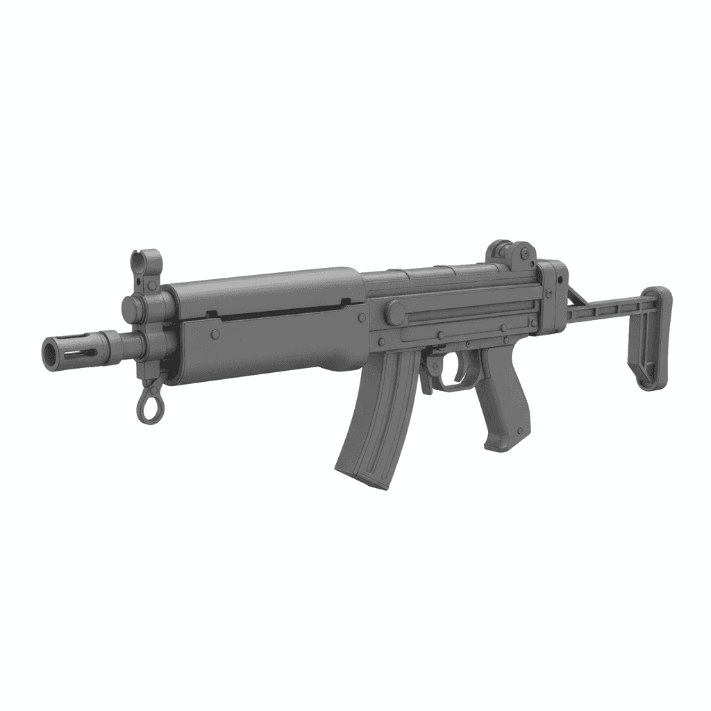Gun Uzi Carbine Tactical Sport Platform 3d model