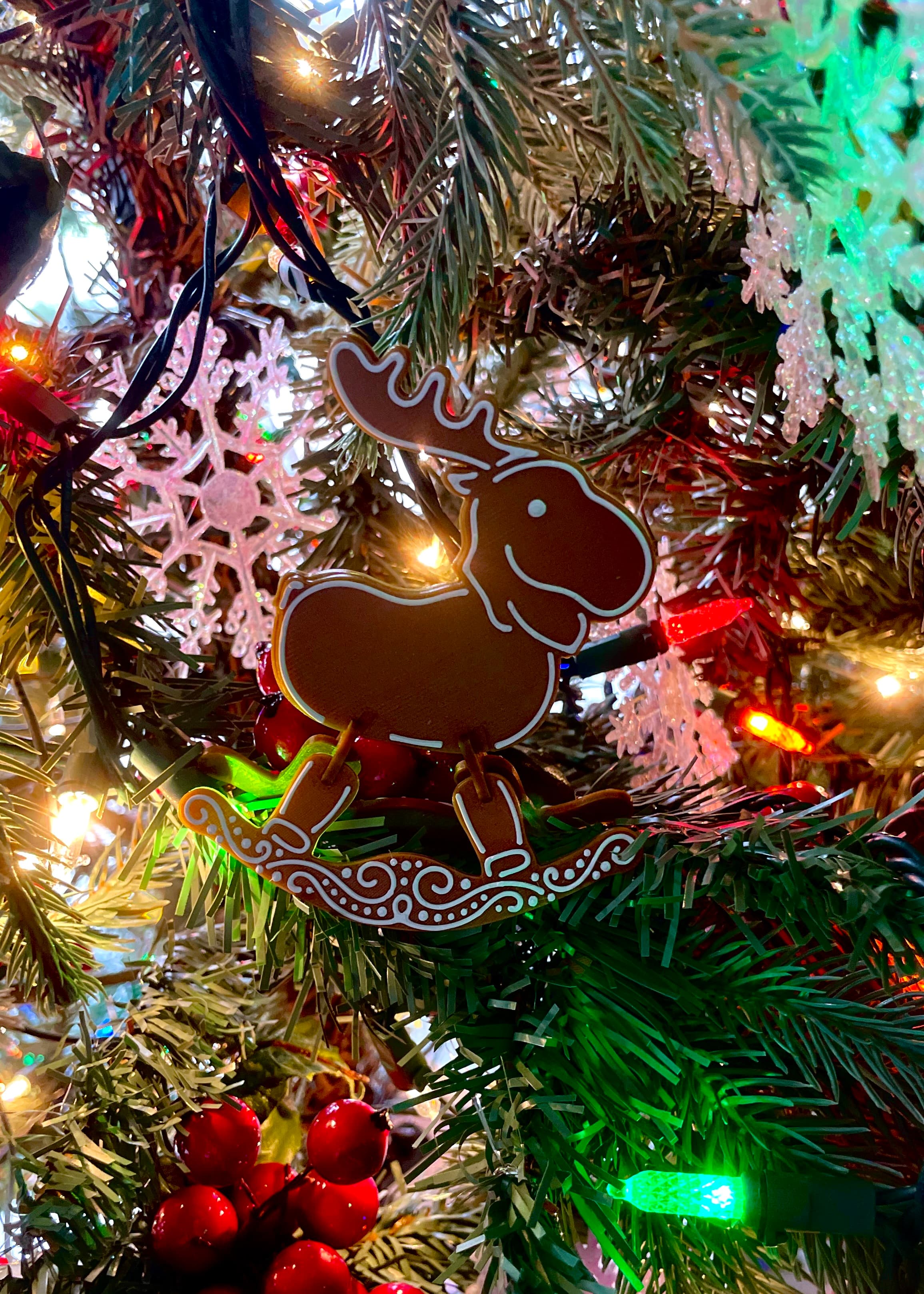 Gingerbread Rocking Moose - Merry Chrismoose! - 3d model