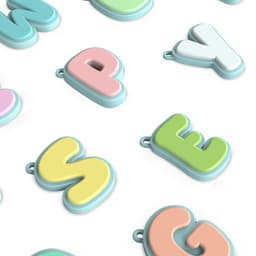 Letters Keychain Pack, All Alphabet Letters, Initial Keyring, Party Bag Fillers, Letter Tag 3d model