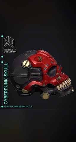 Mech Skull - cyberpunk - Decoration 3d model