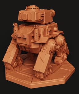 Sci-Fi Mech Walker | Steampunk Battle Tank | Futuristic War Machine | 3D Printed Robot 3d model