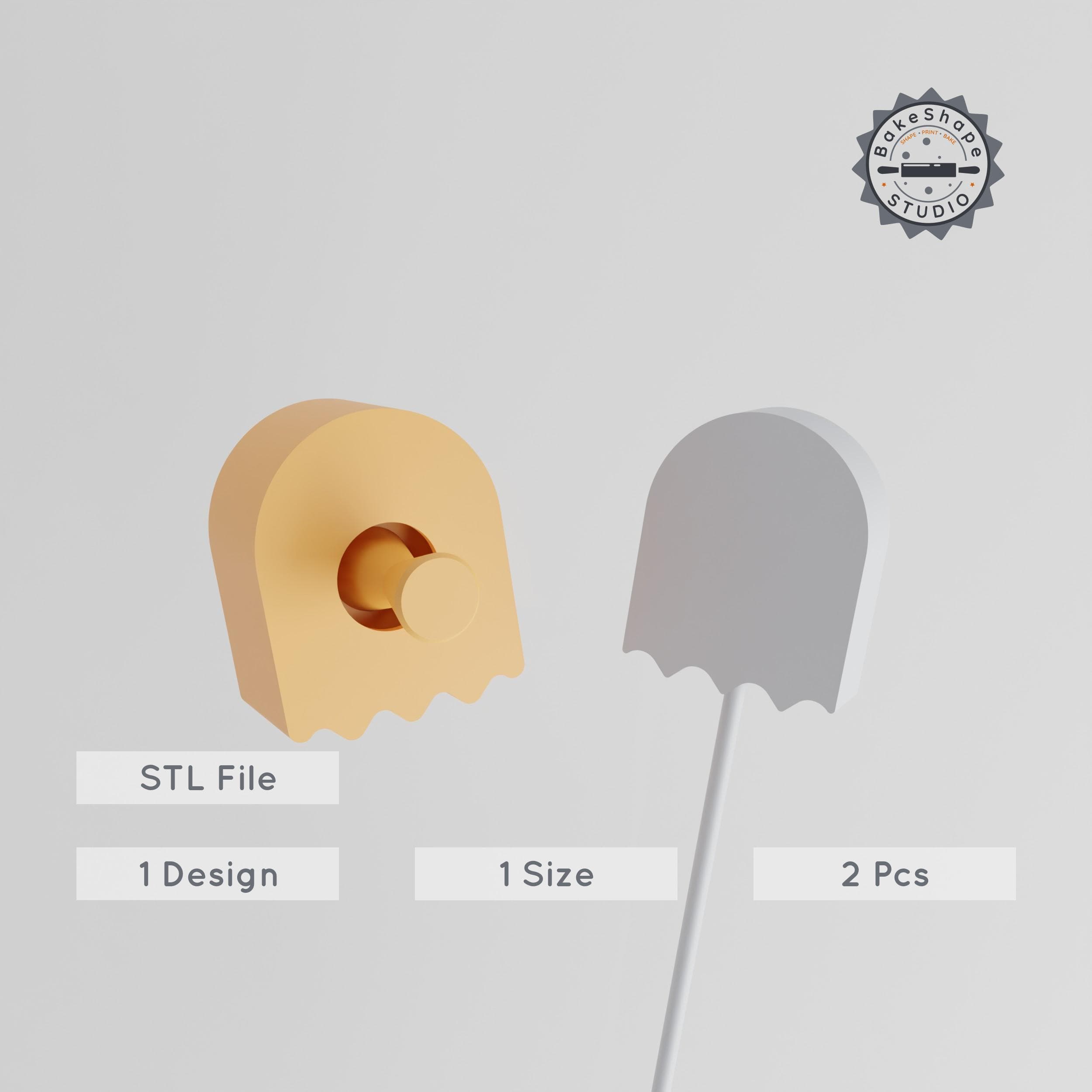 Ghost Cake Pop Mold, Halloween Spirit & Phantom Design, Spooky 2-Piece Set for 3D Printing PRODUCT_1227 3d model