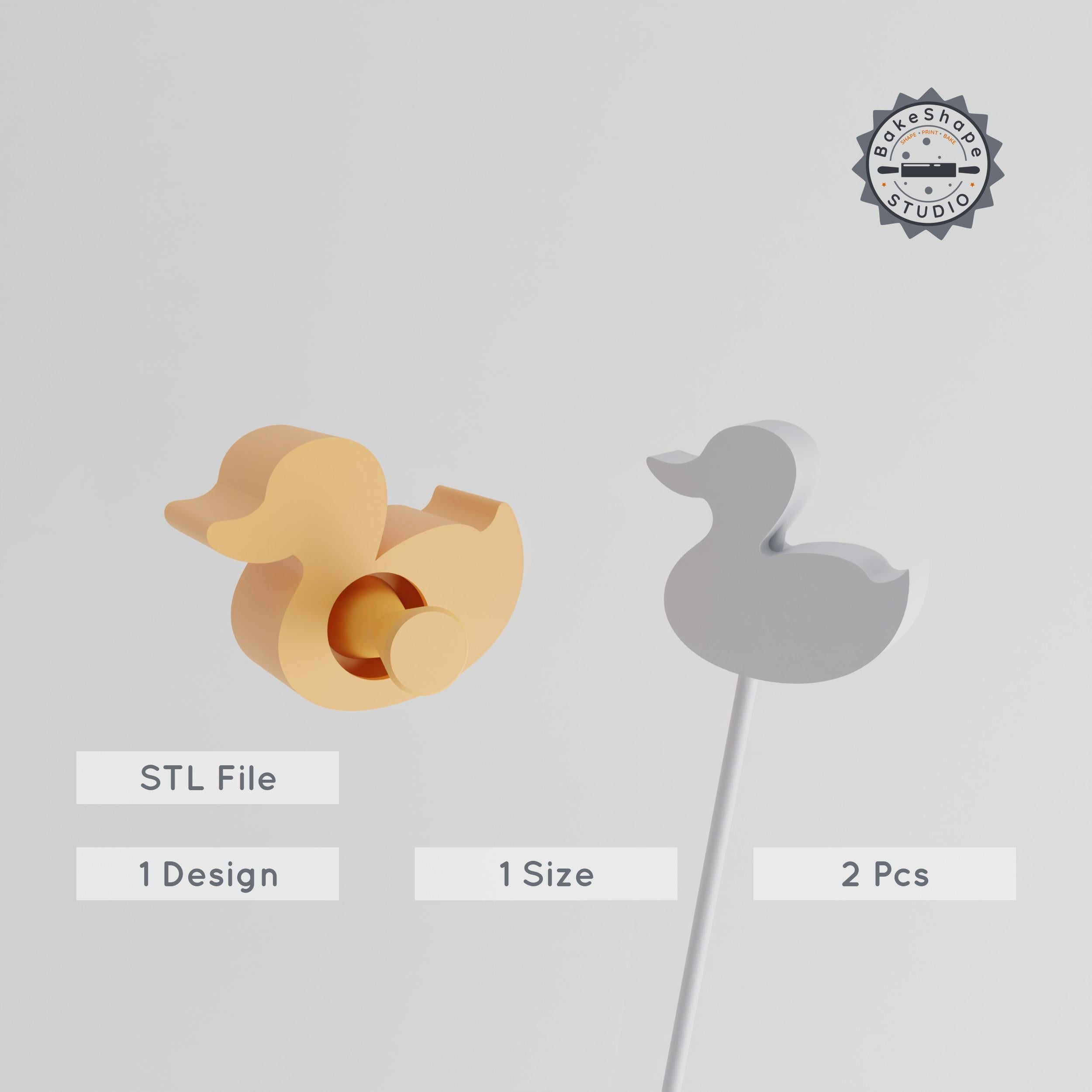 Duck Cake Pop Mold, Animal & Wildlife Design, 3D Printing STL File Collection PRODUCT_2790 3d model