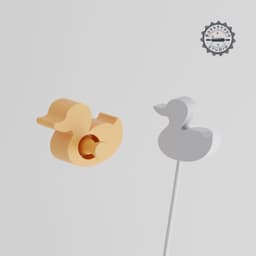 Duck Cake Pop Mold, Animal & Wildlife Design, 3D Printing STL File Collection PRODUCT_2790 3d model