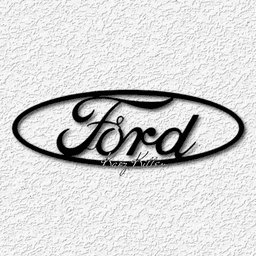 ford emblem wall art garage logo home decor 3d model
