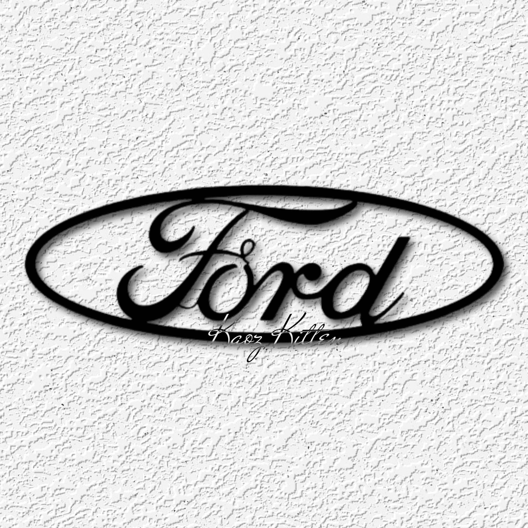 ford emblem wall art garage logo home decor 3d model