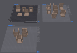 Gridfinity Tabletop RPG Wooden Dungeon/Terrain Tiles 3d model