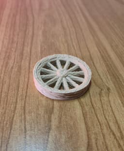 Wooden Wheel Fidget Ring with Spinning Rim 3d model