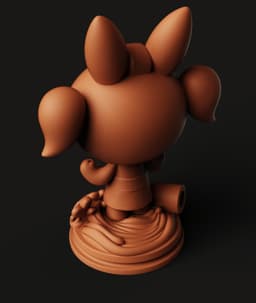 Blossom Powerpuff Girls Statue | Angry Cartoon Fan Art | Multi-Color 3D Print 3d model