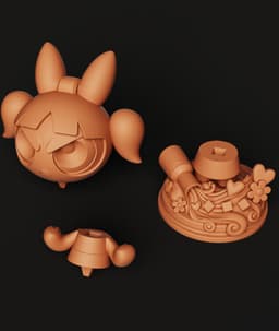 Blossom Powerpuff Girls Statue | Angry Cartoon Fan Art | Multi-Color 3D Print 3d model