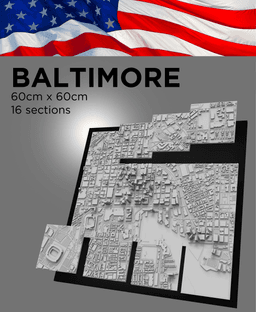 BALTIMORE, Skyline 3D map 3d model