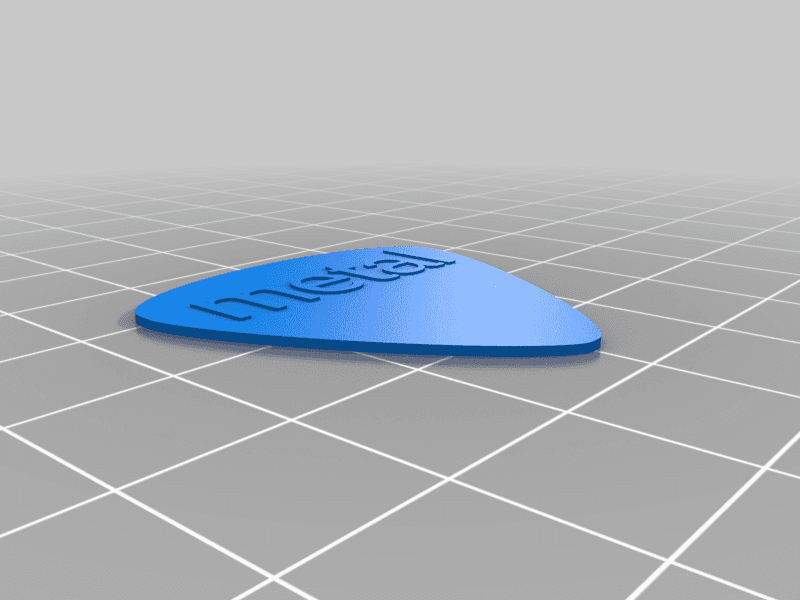 Very simple customisable plectrum 3d model
