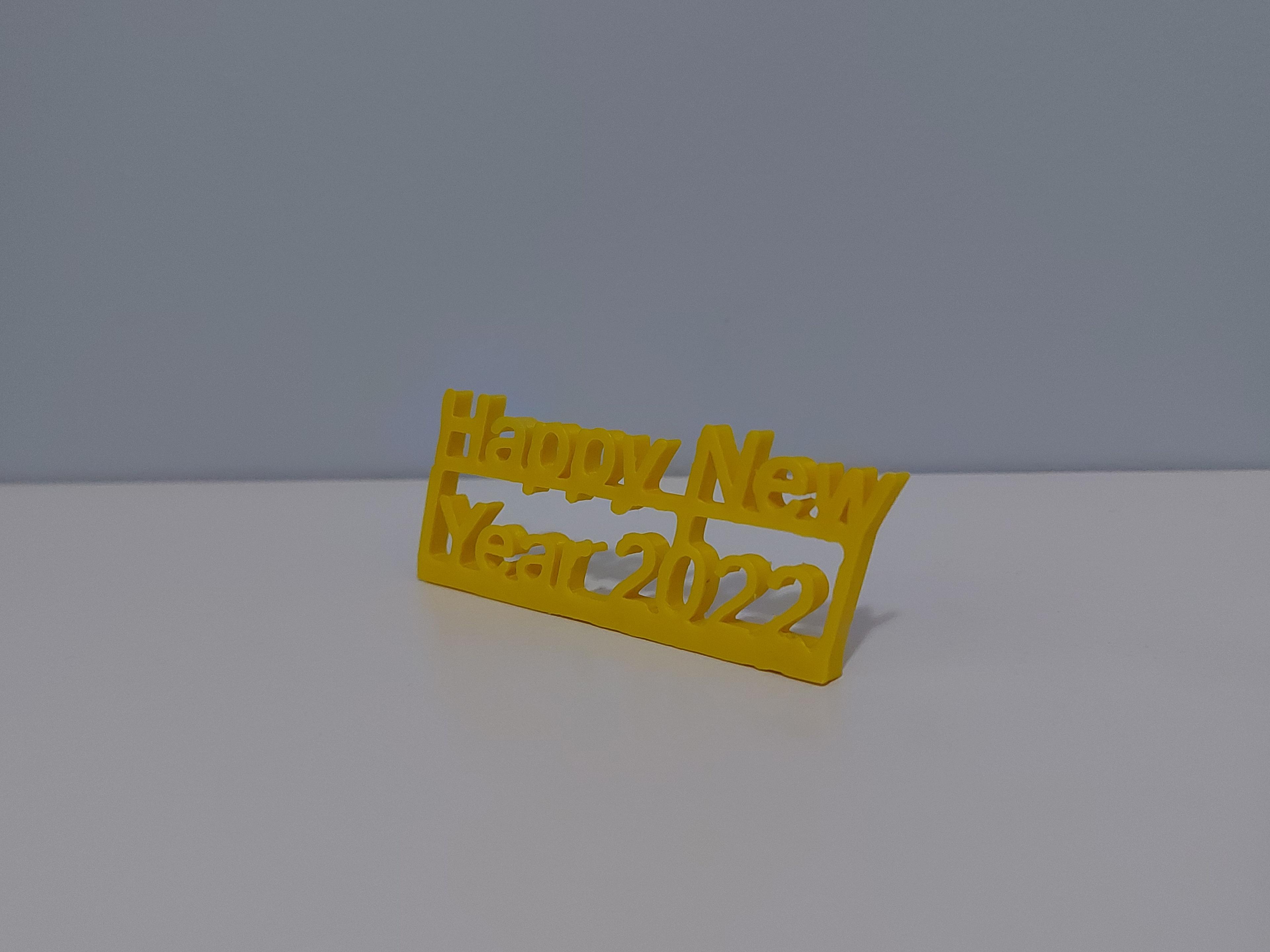 Happy New Year 2022 3D PRINT MODEL 3d model